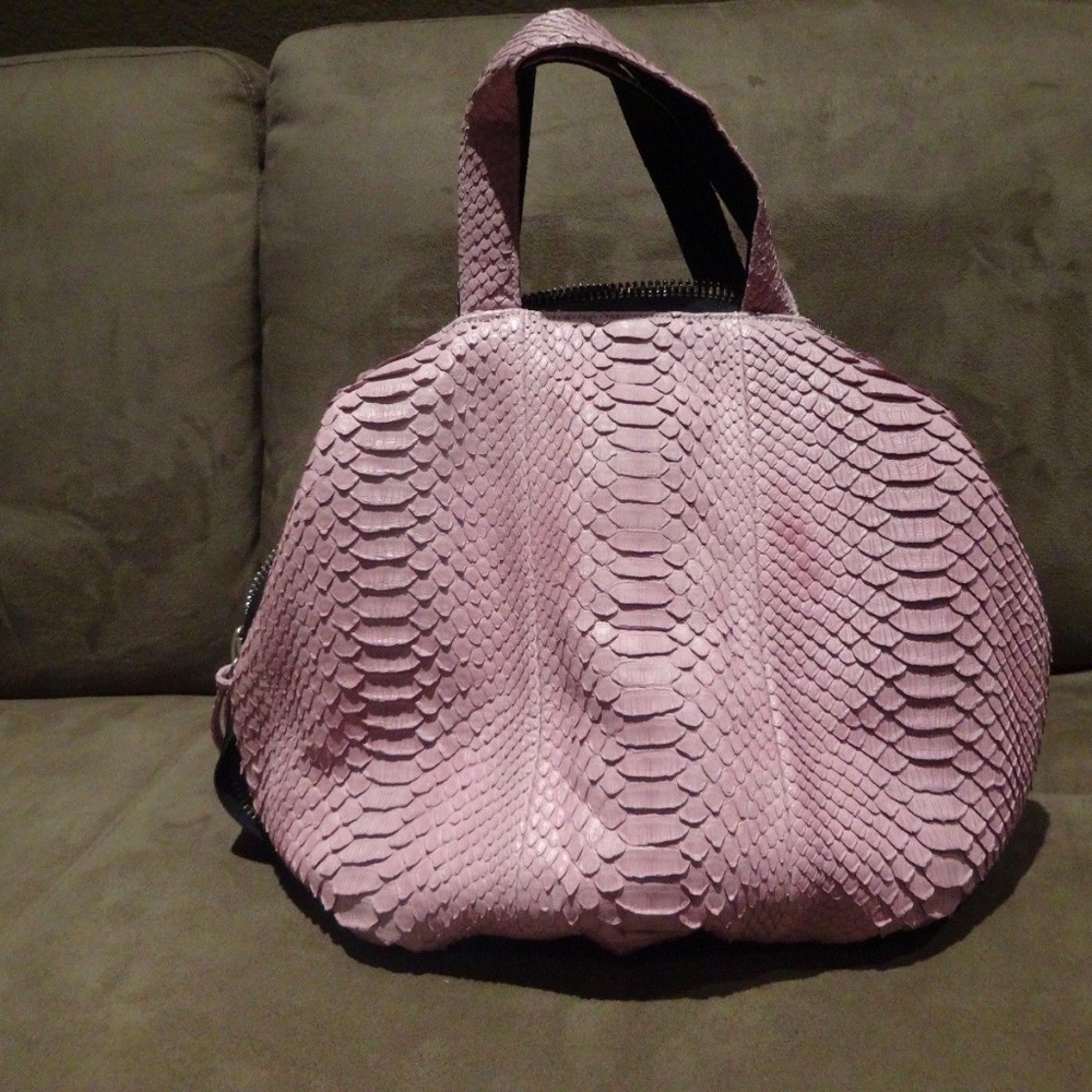 Sang A Mini Pop Bag In Lavender Python Rare! Mint! - image 3